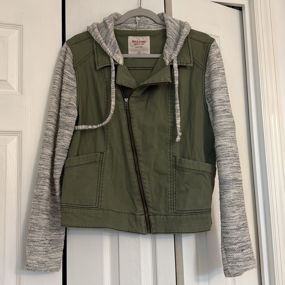 Mossimo Green Denim Zip Up Jacket